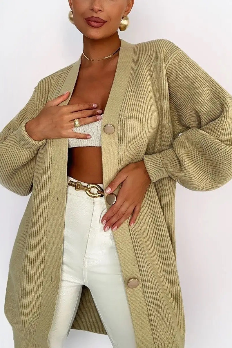 Color Relaxed Knit Cardigan
