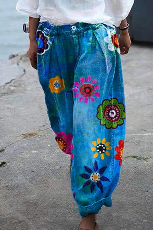 Printed Oversized Harem Pants