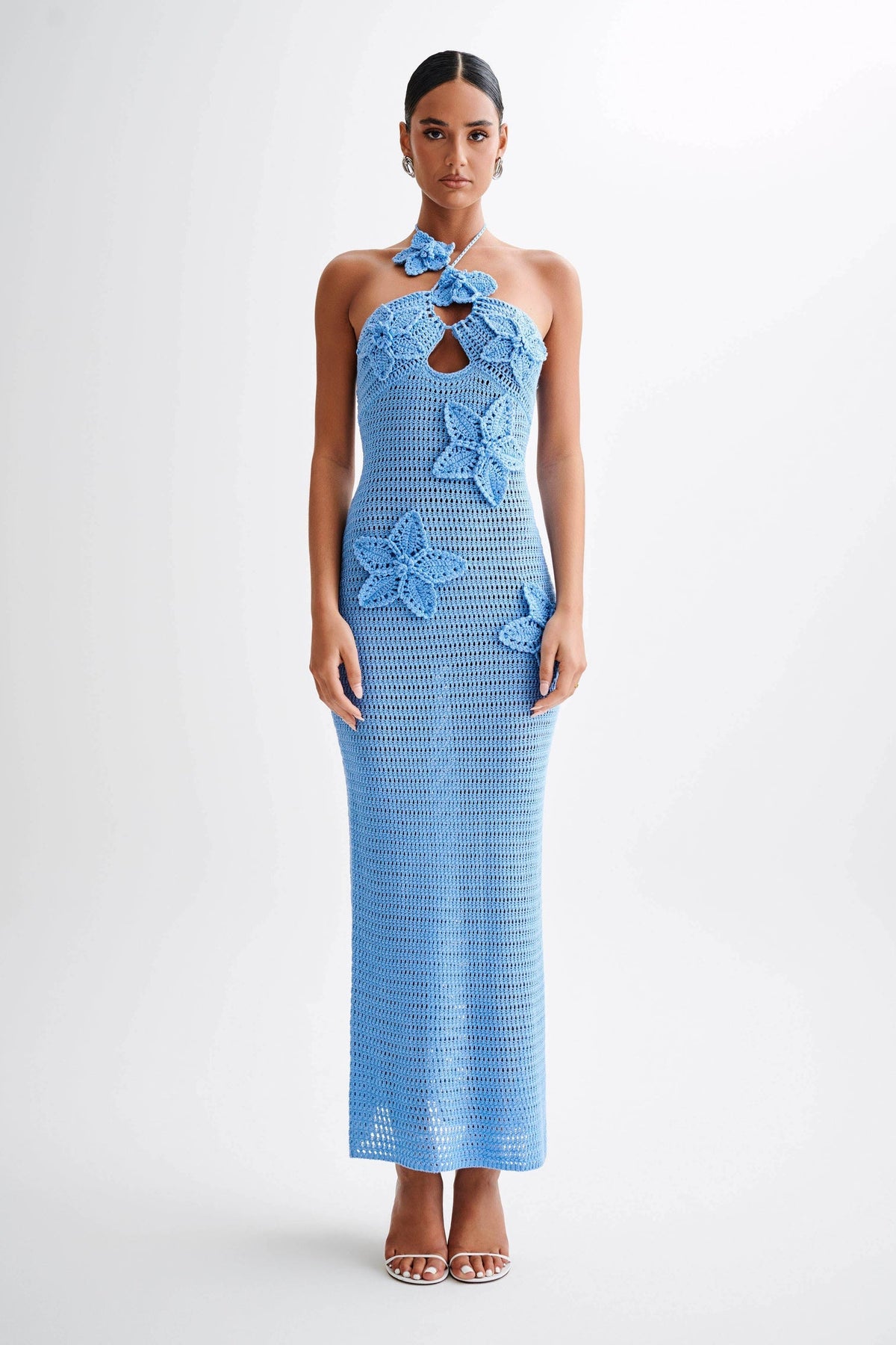Beverly Appliqué Crochet Maxi Dress