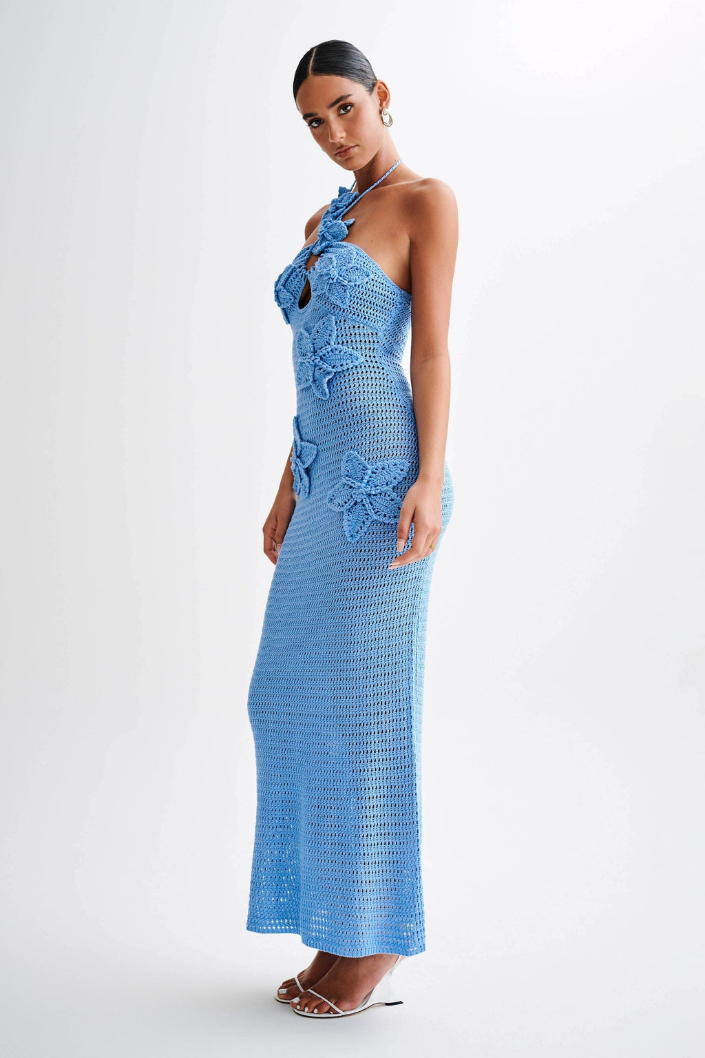 Beverly Appliqué Crochet Maxi Dress