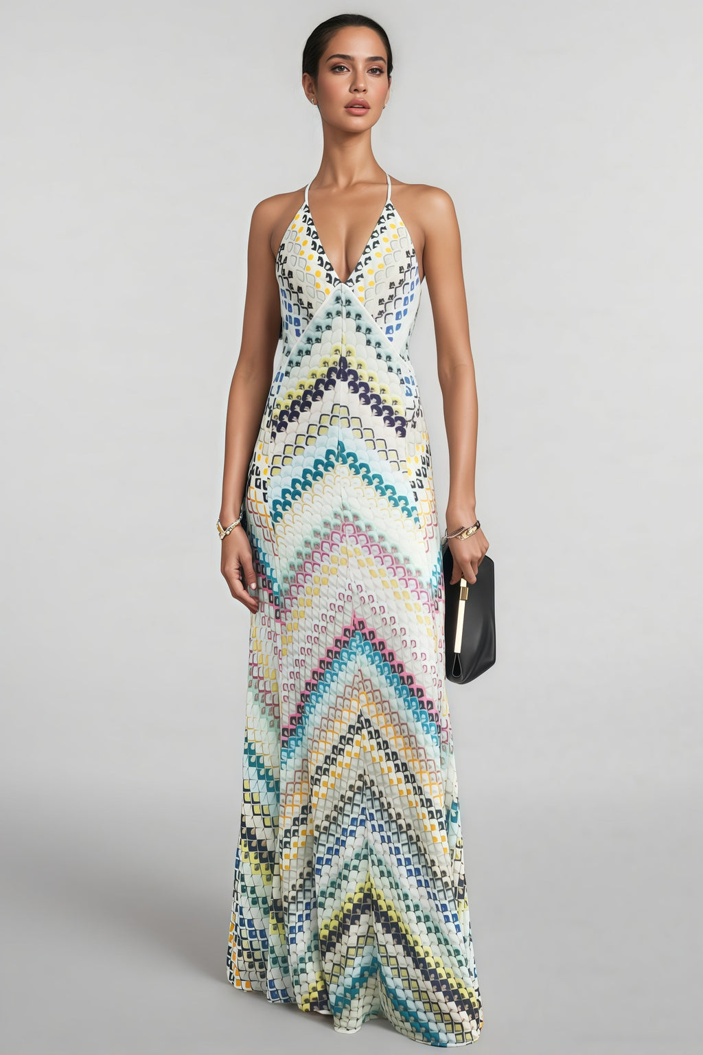 Kerla Multi Crocheted Stripe Maxi Dress