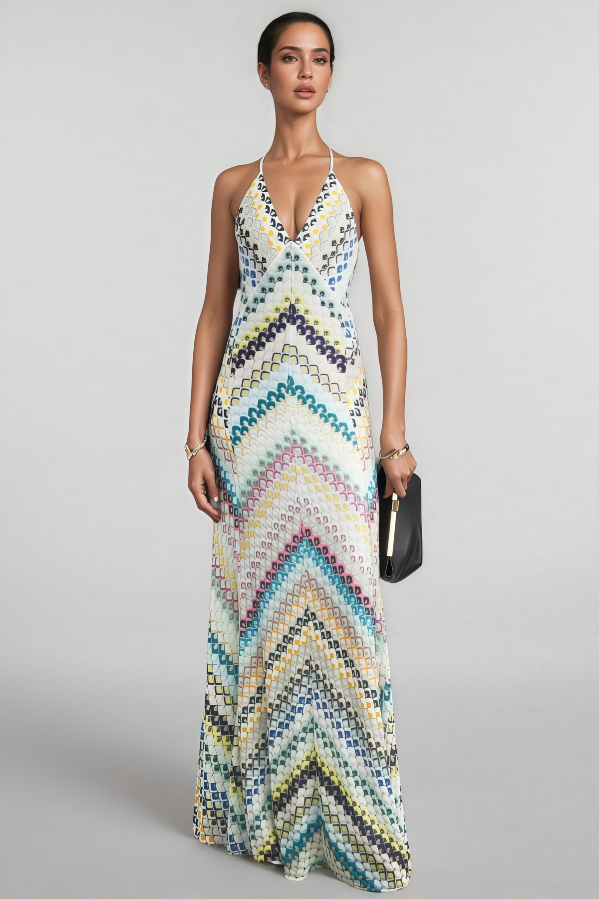 Kerla Multi Crocheted Stripe Maxi Dress
