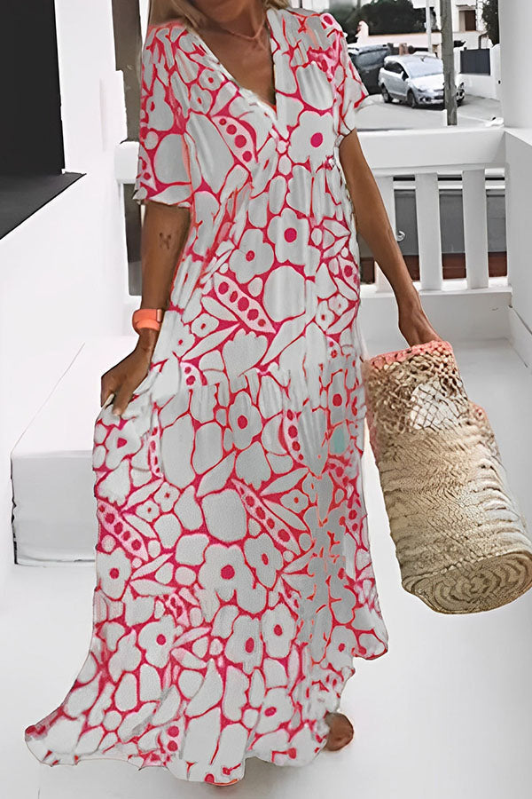 Print Vacation Midi Dress