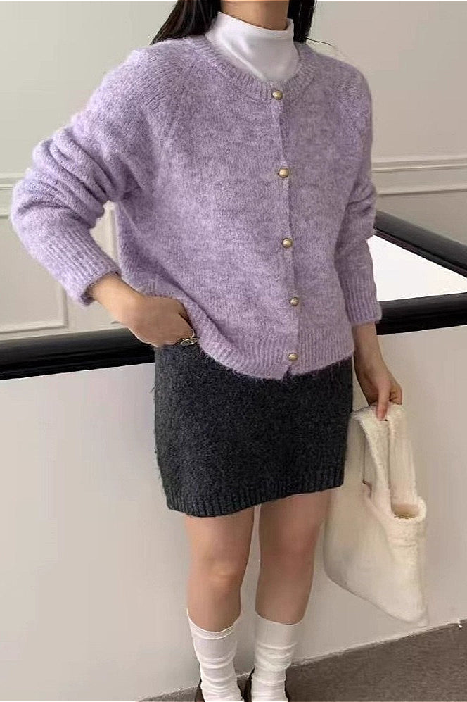 Loose Soft Gentle-style Knit Cardigan