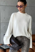 Oversized Crewneck Knit Sweater