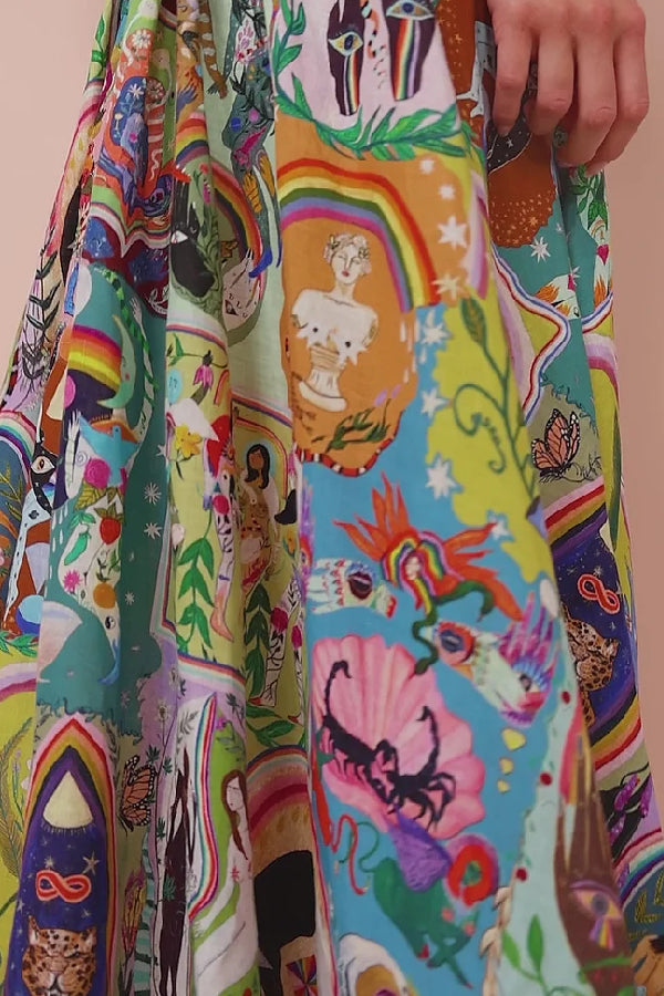 Midi Dress in Multi