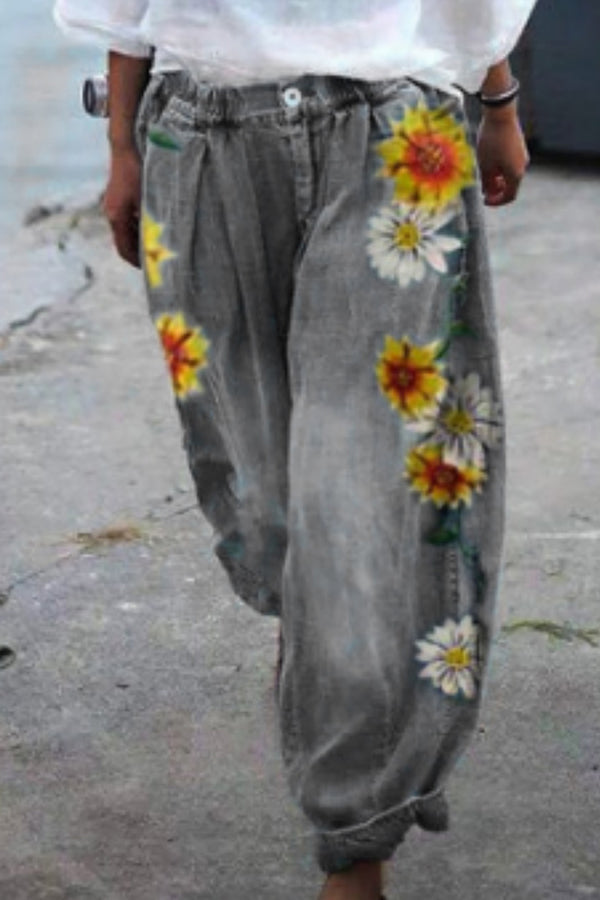Printed Oversized Harem Pants
