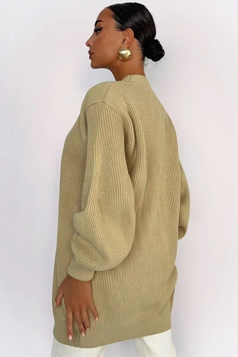 Color Relaxed Knit Cardigan