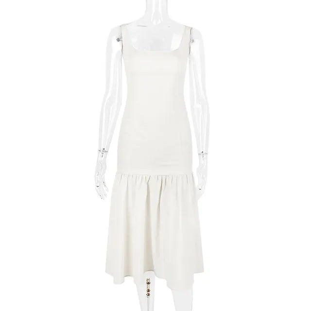 Plunge Splice Maxi Dress Outfits for Slim Fit Hip Wrap Party Club Dress Sleeveless Female Summer