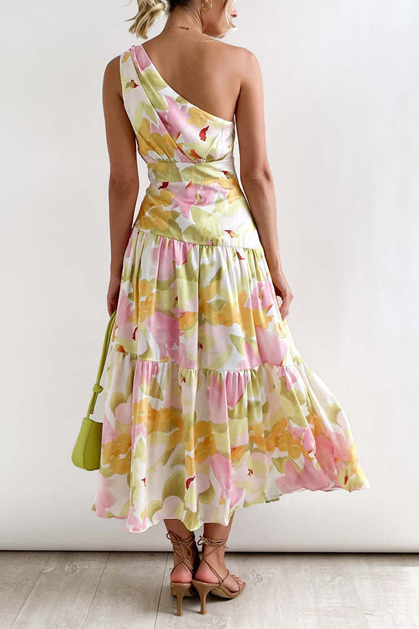 Mid-length Off-the-shoulder Sleeveless Midi Dress