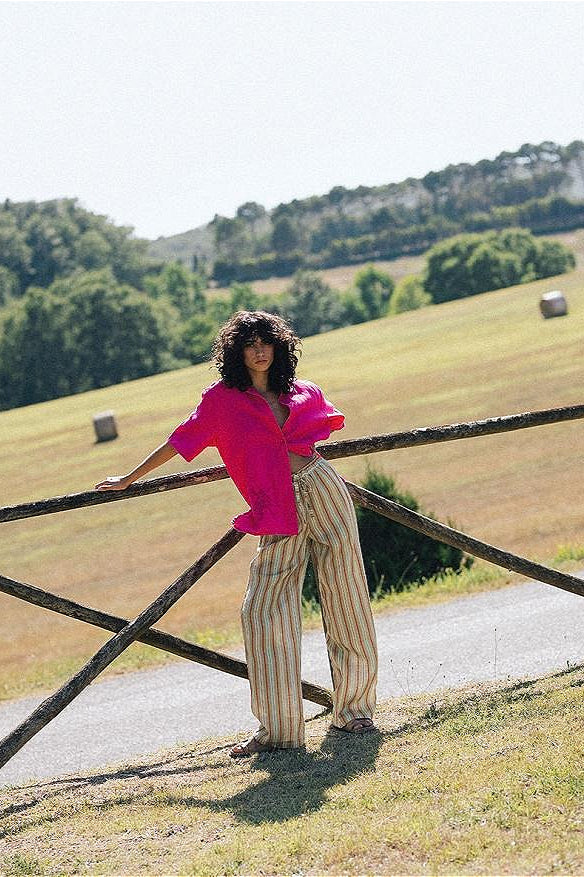 Loose Fit Striped Pants
