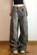 Slimming Camouflage Cargo Denim Pants