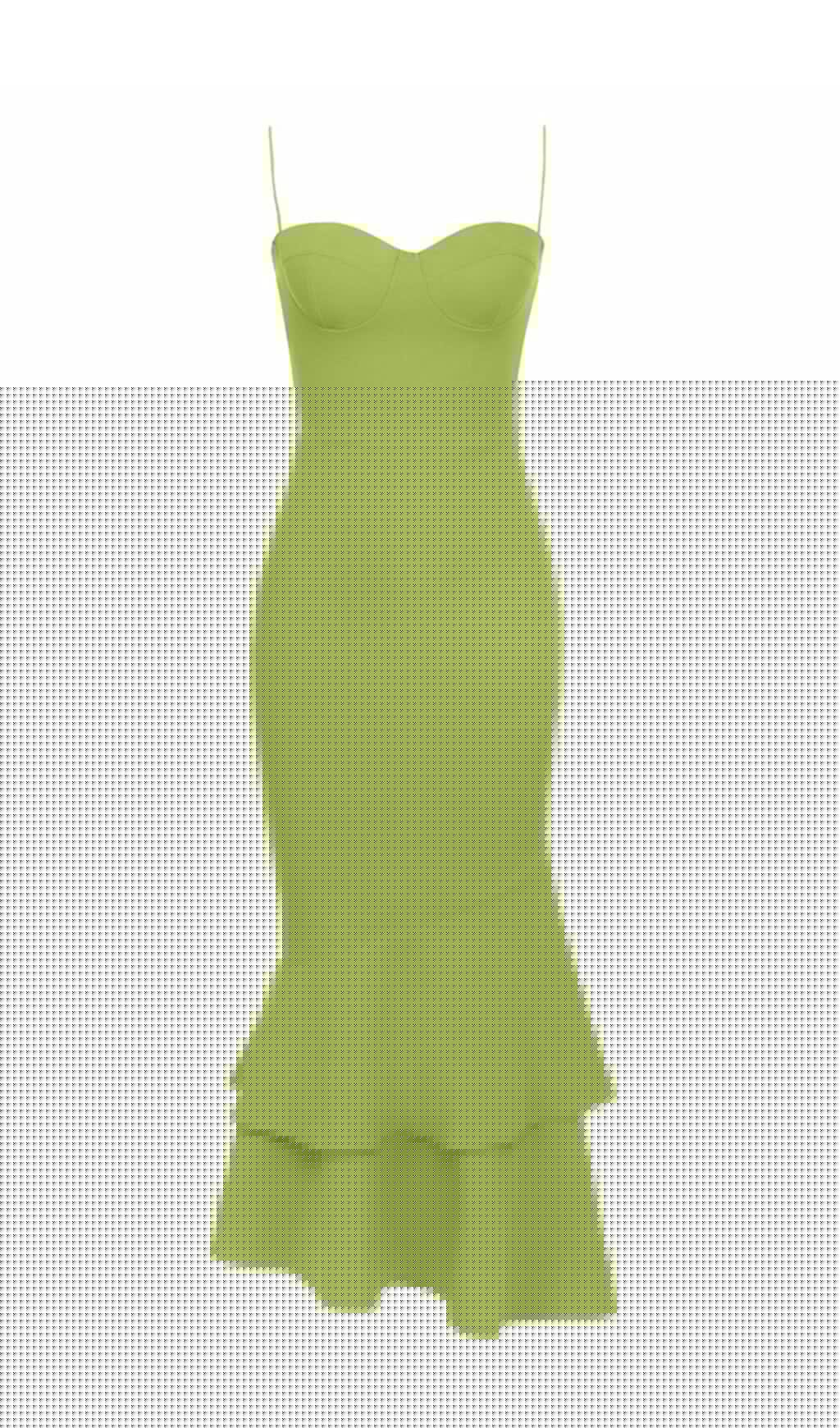Strappy Fishtail Maxi Dress in Green