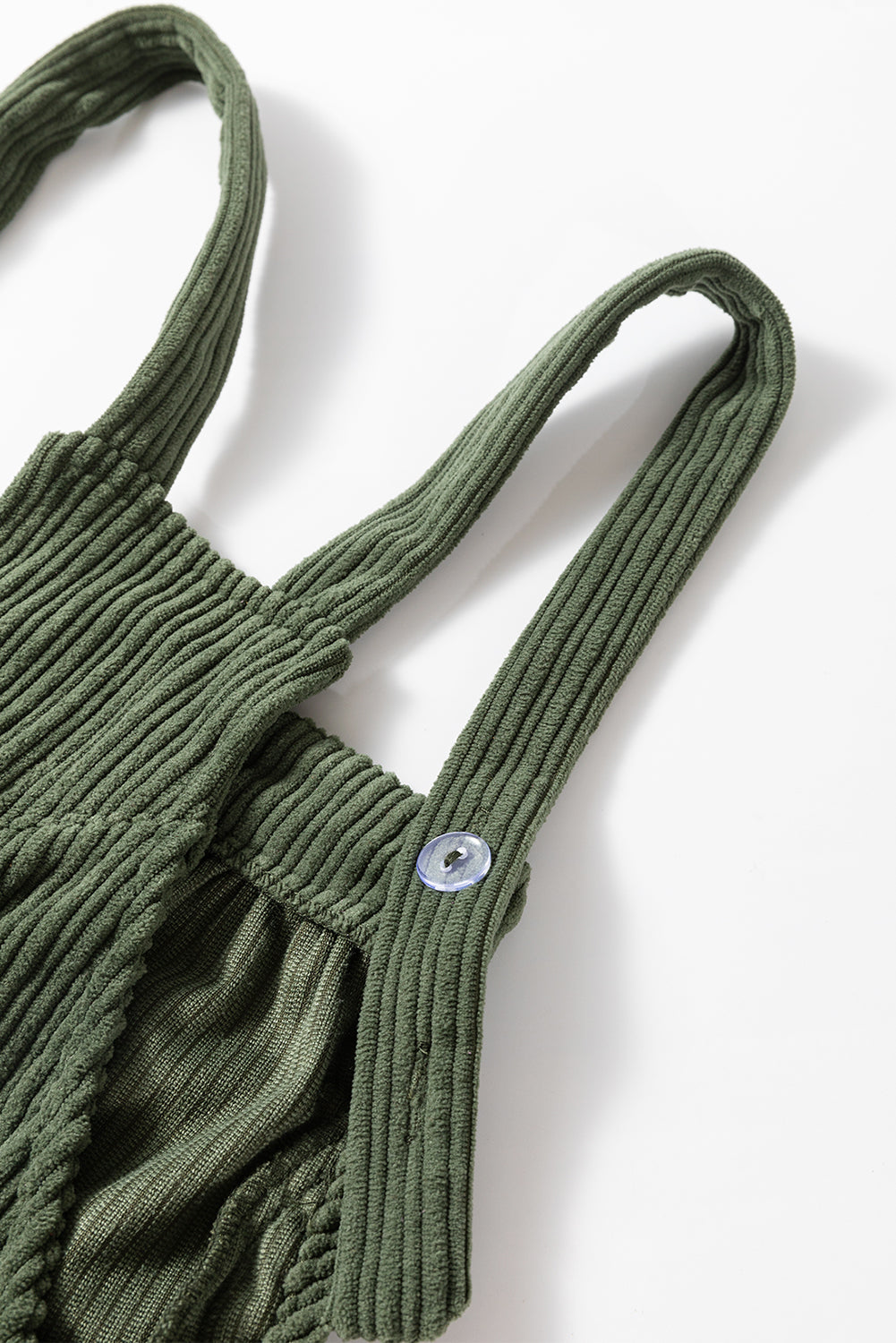 Color Pocketed Corduroy Overall