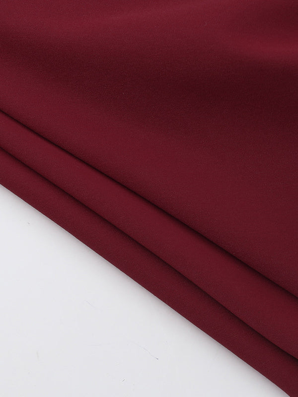 Long Sleeves Skinny Pleated Color Split-joint Round-neck Mini Dresses