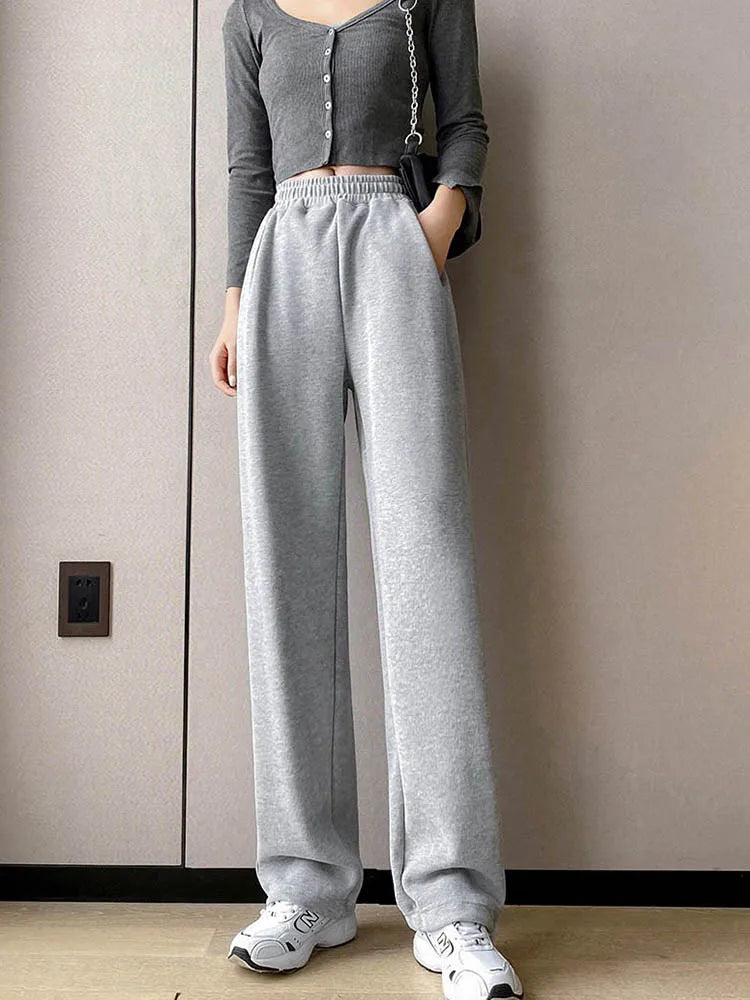 Blue Sweatpants for Summer Baggy Pants High Waist Jogger Wide Leg Trousers Spring ’s Sports Pants Summer Sweatpants