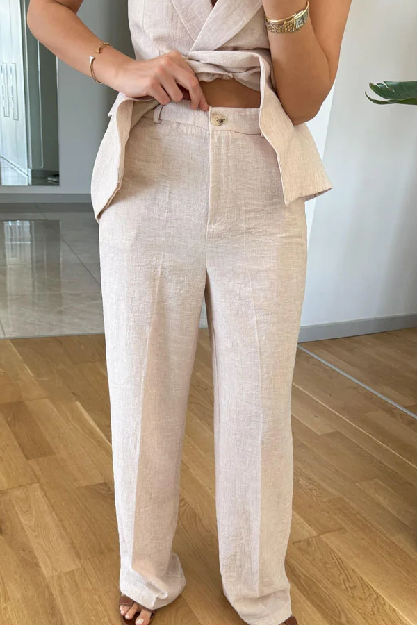 Lapel Vest & Pants Two-piece Set