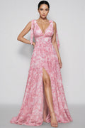 Marisrt A-line Printed Maxi Dress
