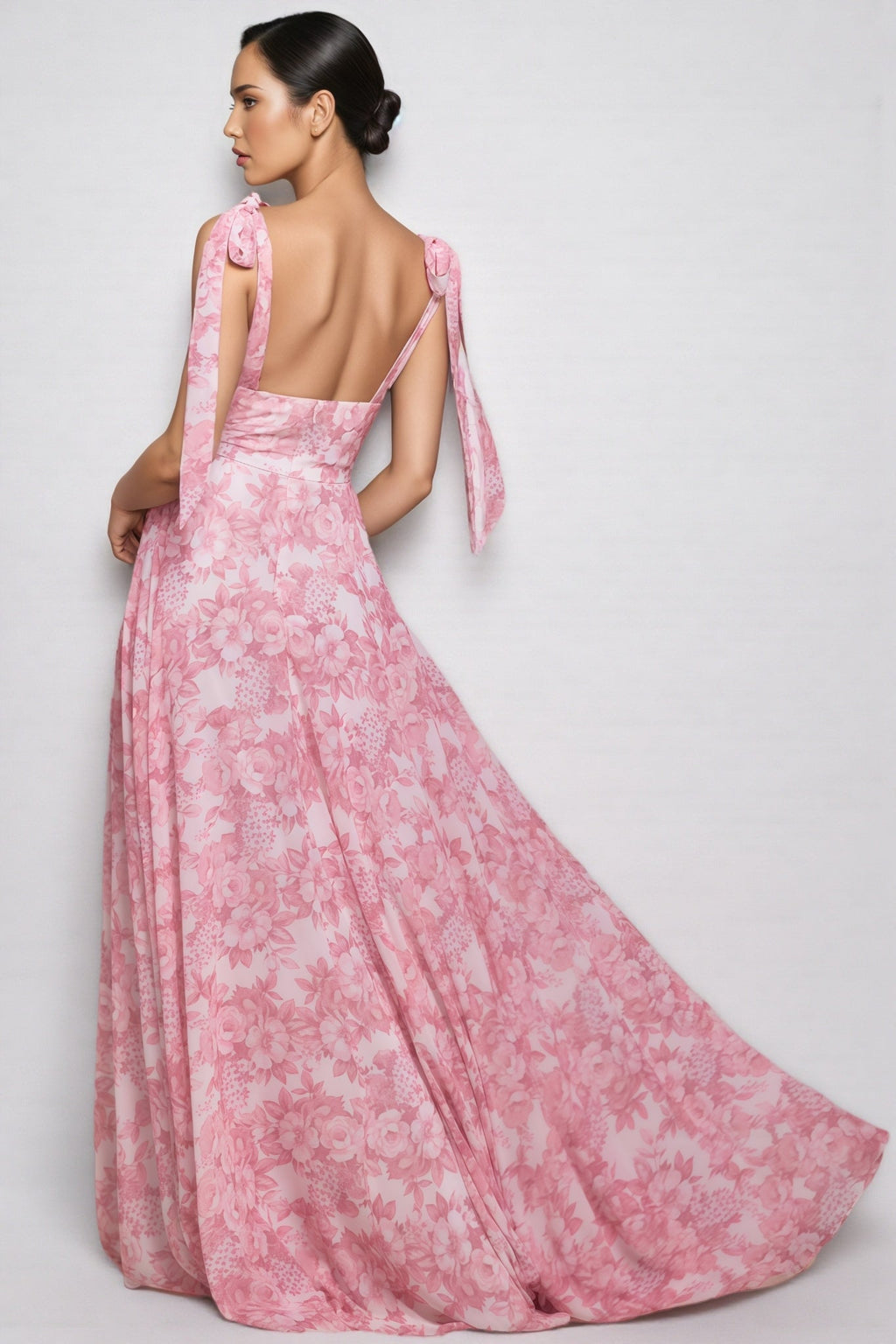 Marisrt A-line Printed Maxi Dress