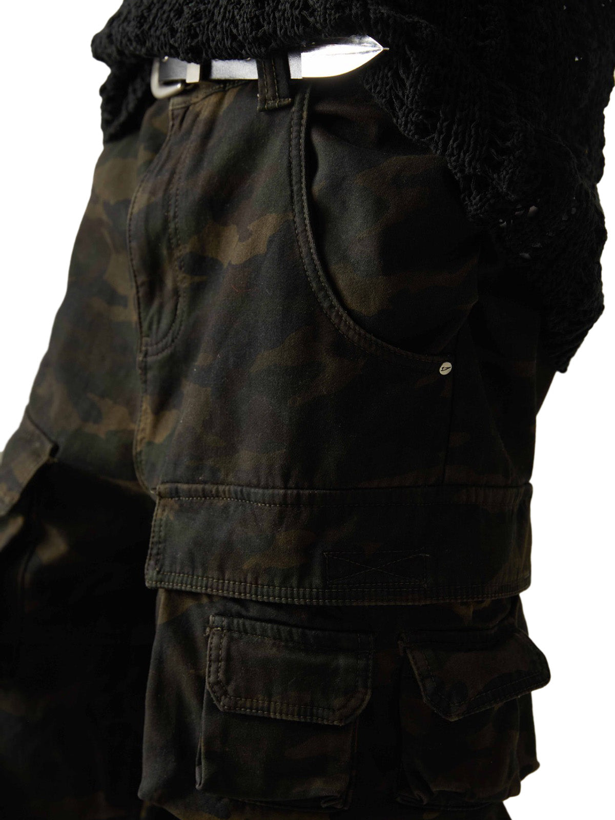 Camo Wide-leg Cargo Overalls - Style