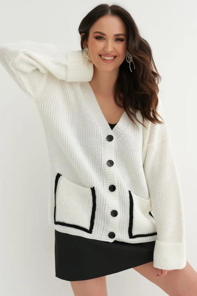 Color Block Pocket Cardigan