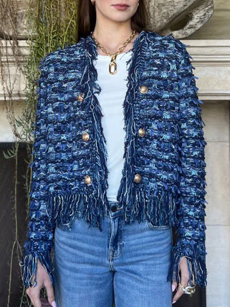 Fashionable Tassel Cardigan Jacket
