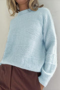 Cable-knit Crew Neck Long Sleeve Sweater
