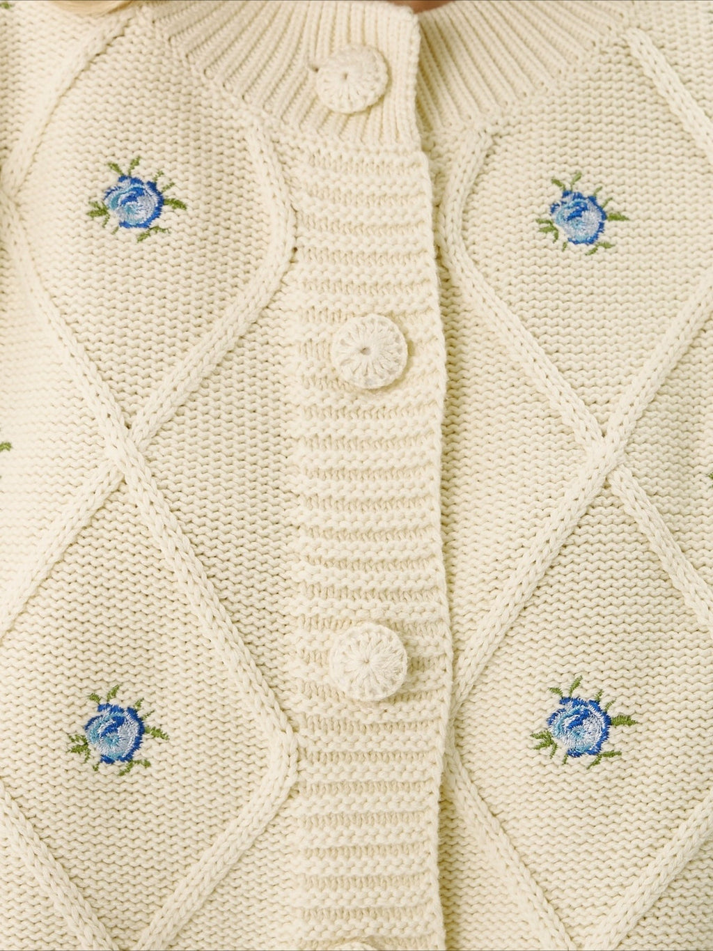 Embroidered Cardigan Sweater