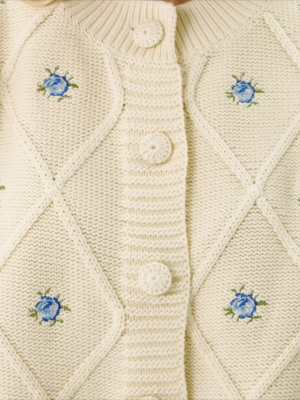 Embroidered Cardigan Sweater