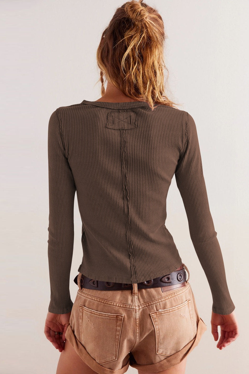 Color Ribbed Cardigan