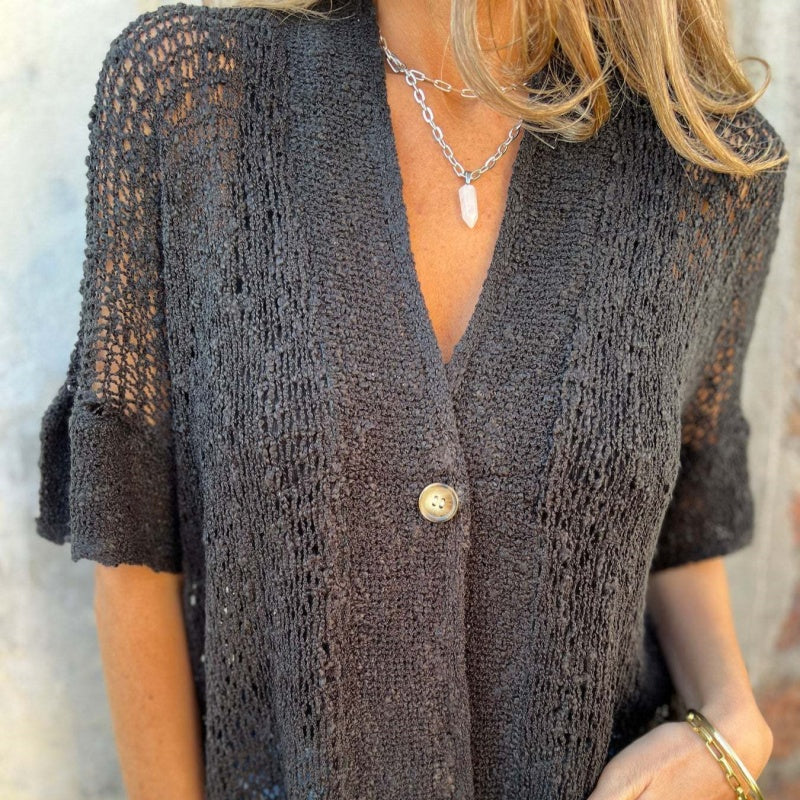 Maisie - Open-weave Knit Cardigan