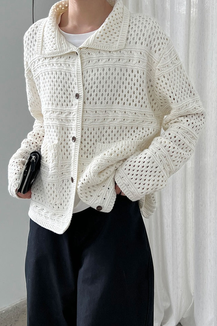 Openwork Knit Cardigan