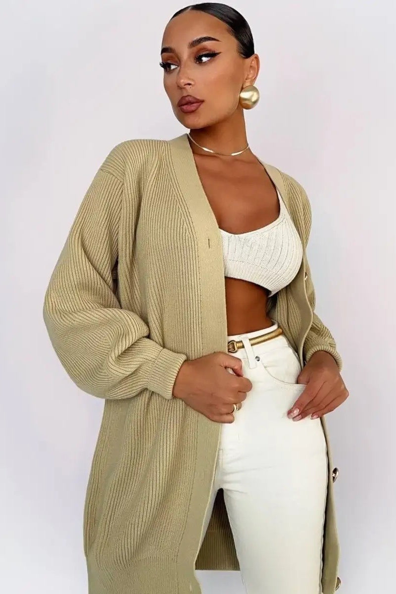 Color Relaxed Knit Cardigan