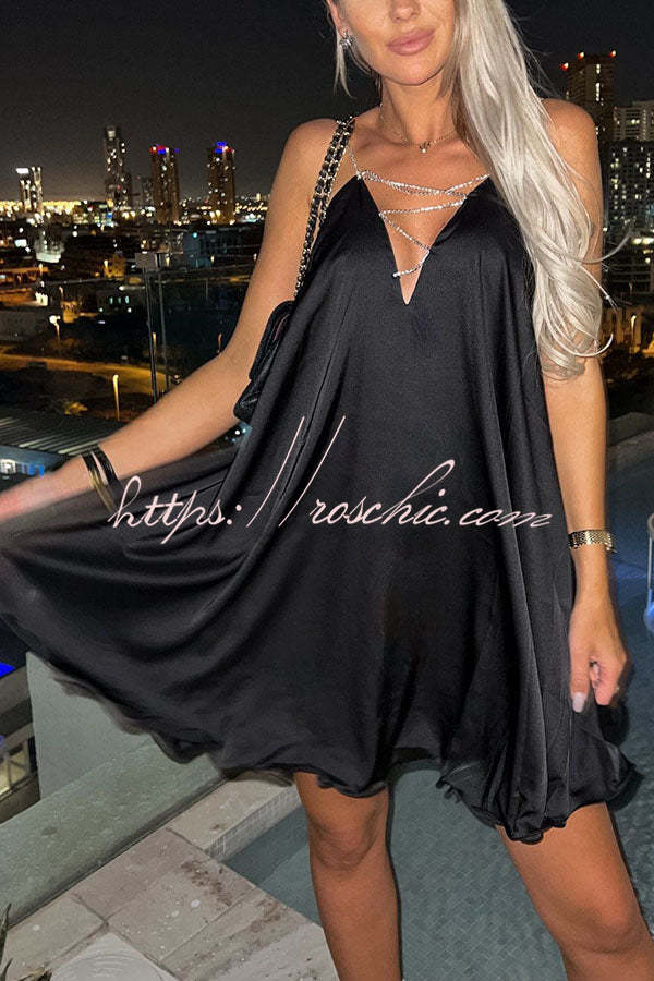 Shiny Chain Party Mini Dress