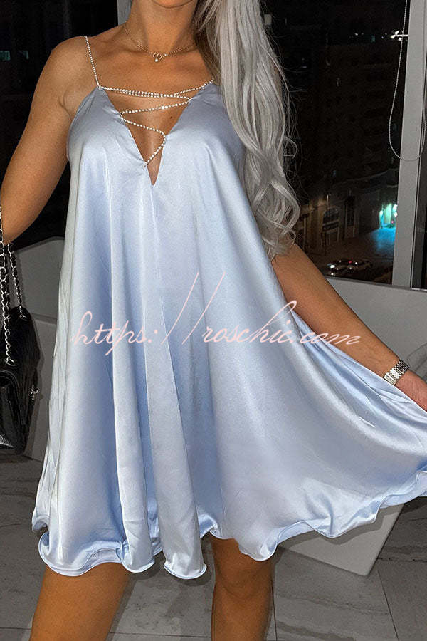 Shiny Chain Party Mini Dress