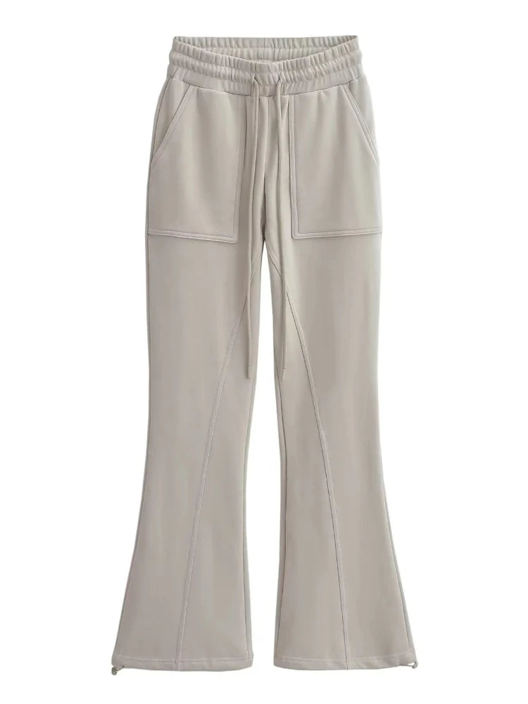 Lace Up Loose Cargo Pants High Waist Pocket Baggy Sweatpants ’s Streetweat Woman Autumn New
