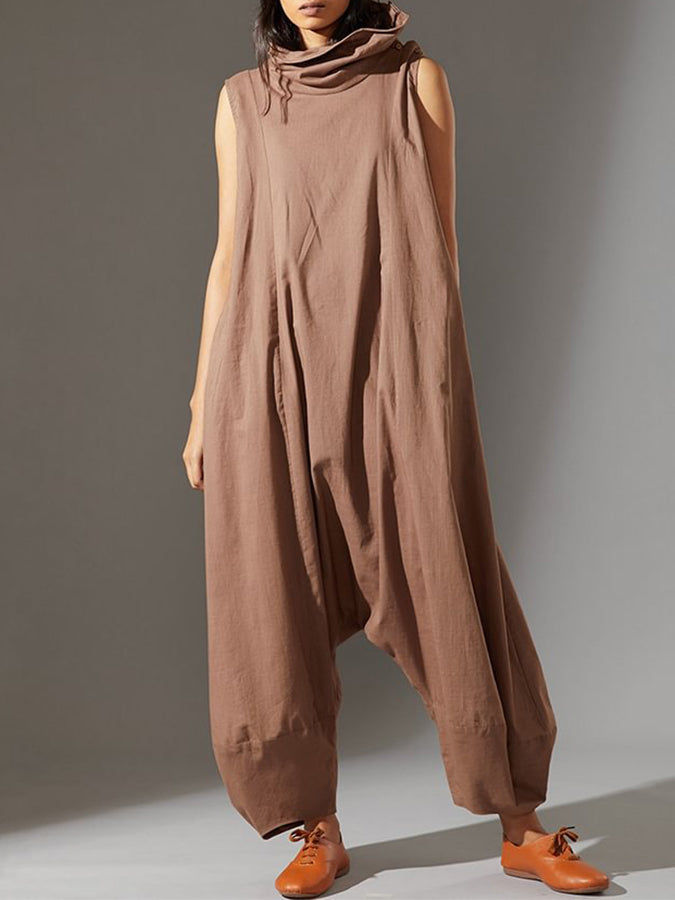 Sleeveless Loose Jumpsuits