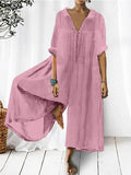 Half Sleeves Wide-leg Jumpsuits