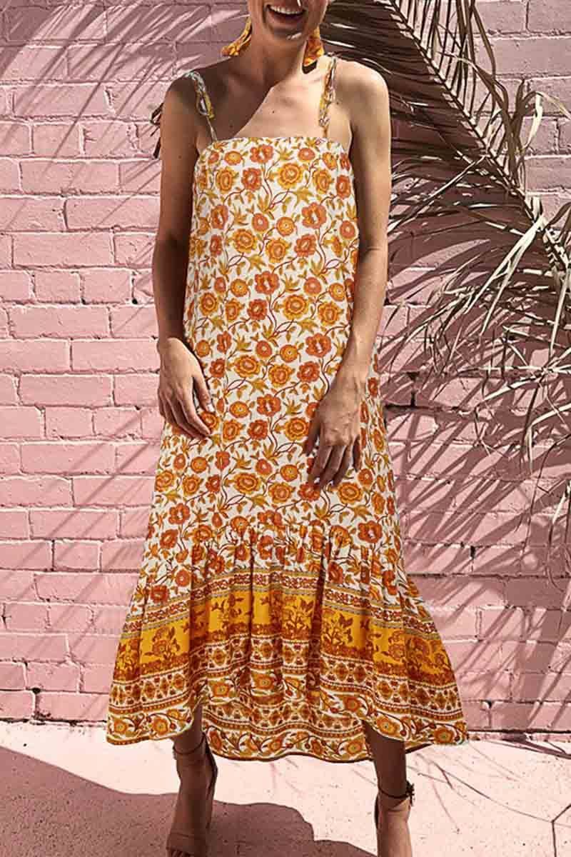Flower Print Midi Dress( 3 Colors)