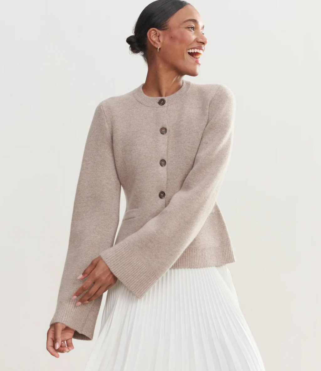 Bellamy - Bell Sleeve Plain Cardigan