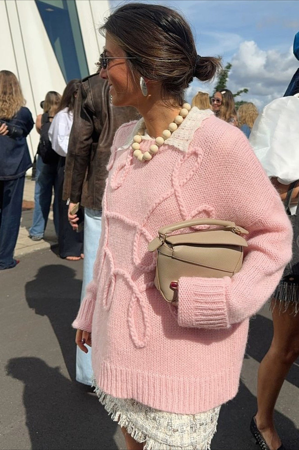 Loose Crew Neck Long Sleeve Knit Sweater