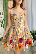 Like a Fairy Embroidery Applique Prom Mini Dress