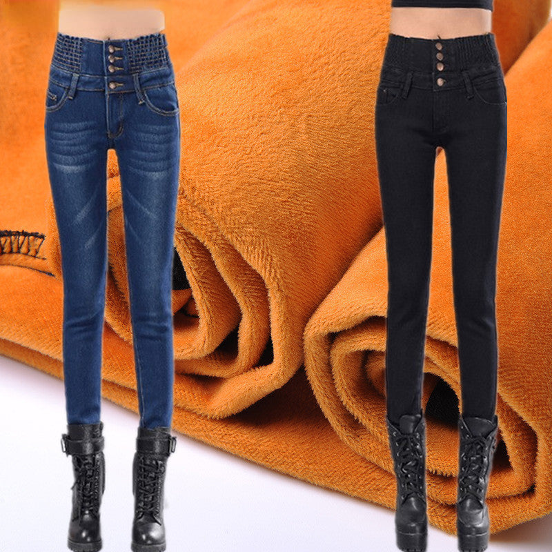 High Waist Skinny Pants Elastic Waist Jeggings Clothes Jeans