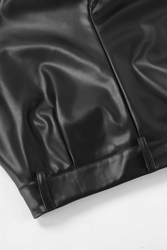 Fleece-lined Leather Pants