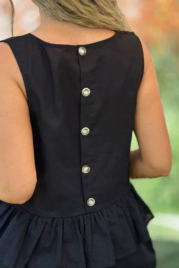 Cotton and Linen Color Sleeveless Top & Wide Leg Pants Two-piece Set