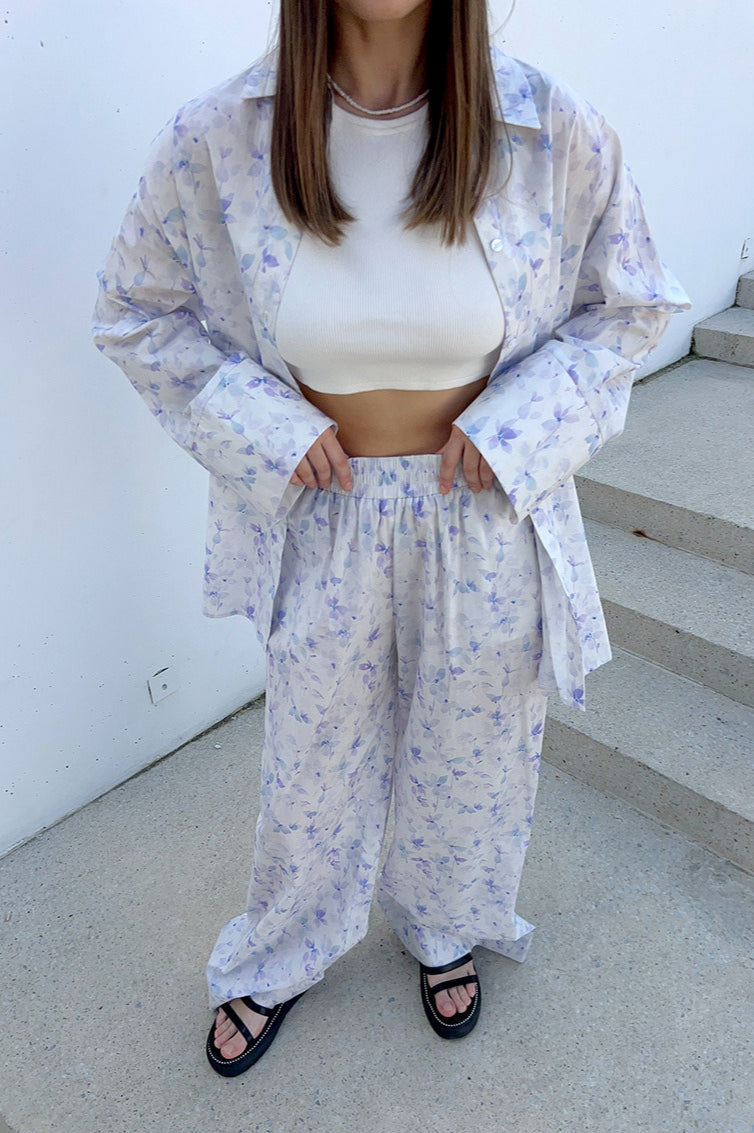 Retro Shirt Pants Two Piece Set