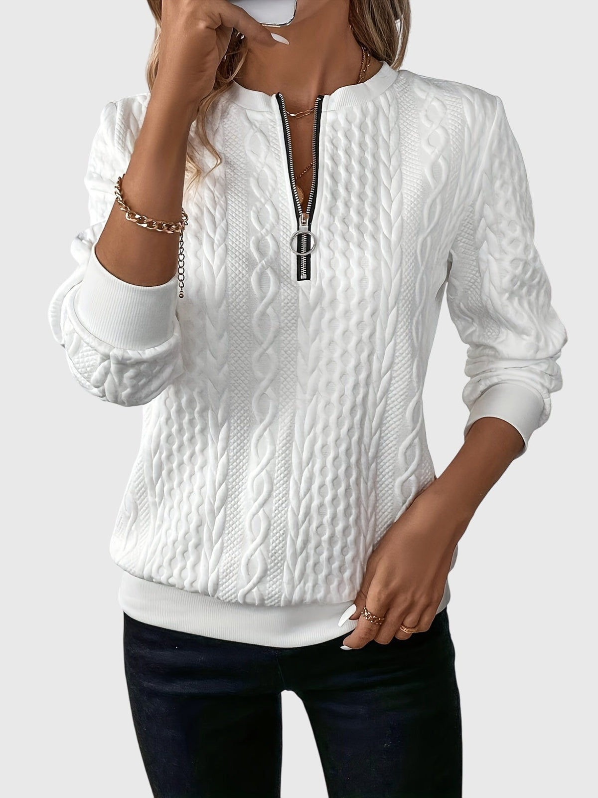 Nora™ | Sweater With Zipper