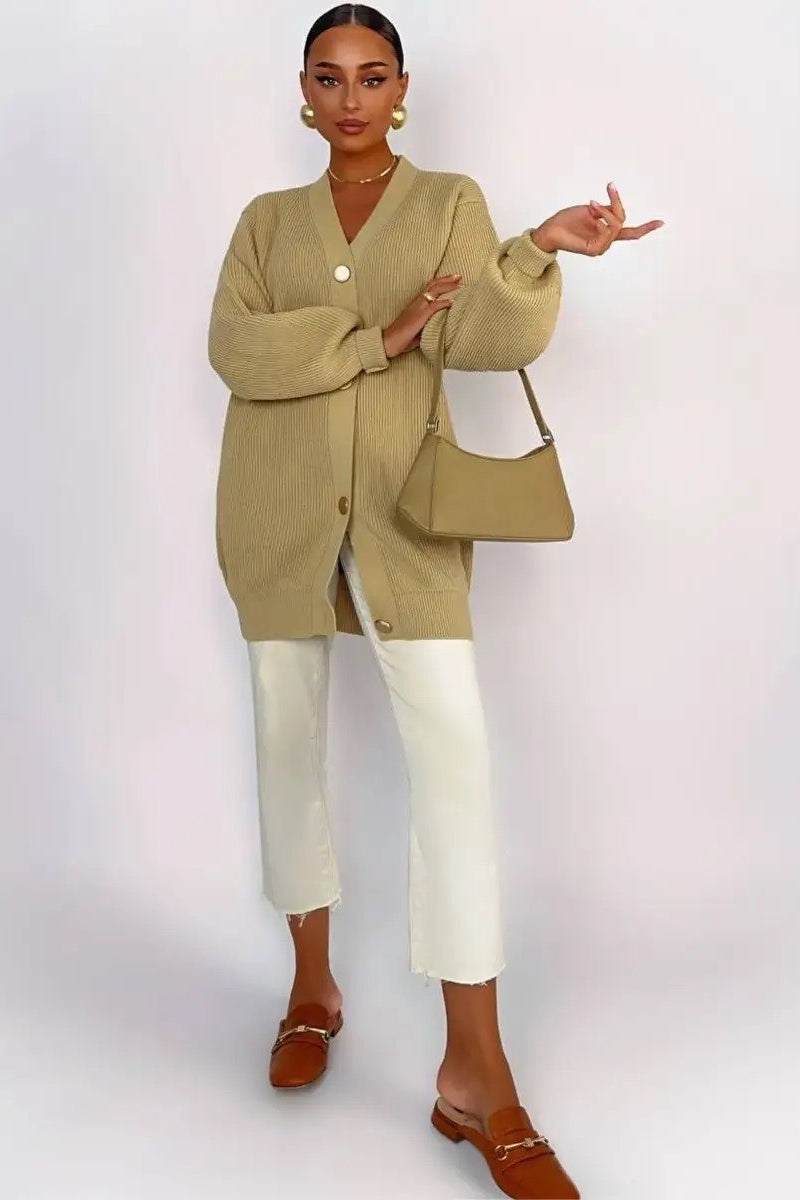 Color Relaxed Knit Cardigan