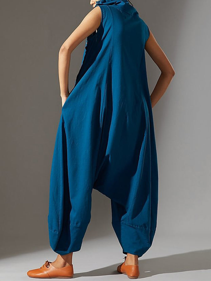 Sleeveless Loose Jumpsuits