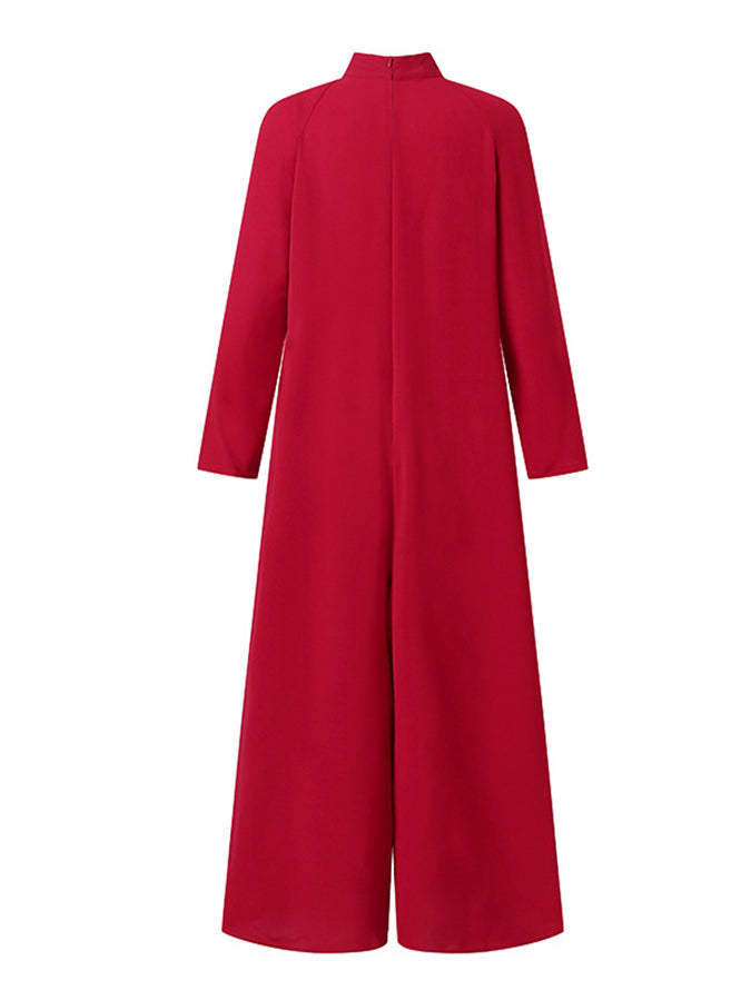 Long Sleeves Wide-leg Pants Jumpsuits